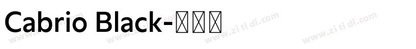 Cabrio Black字体转换